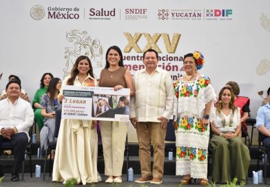 Reconocen al DIF Estatal Colima en el Encuentro Nacional de Alimentación, en Yucatán