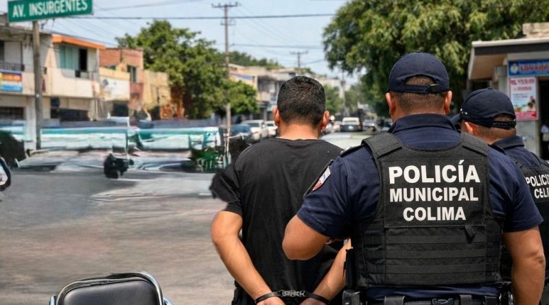 Policía Municipal de Colima detienen a probable ladrón con apoyo de dron