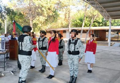 Guardia Nacional refrenda su compromiso con la formación cívica de la niñez y juventud colimense