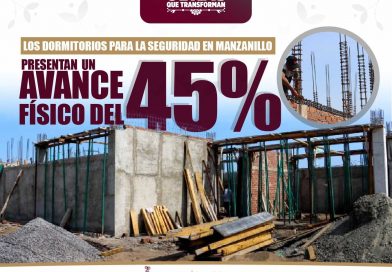 Seidum reporta 45% de construccion dormitorios para personal de seguridad pública en Manzanillo