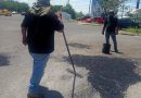 Continúa bacheo en Villa de Alvarez