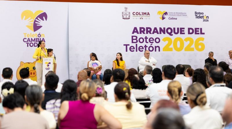 Gobernadora Indira Vizcaíno inició Colecta Teletón 2026 en Colima