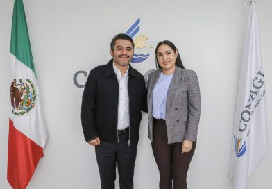 Indira Vizcaíno y titular de Conagua revisan avances de Acueducto Colima y Presa Derivadora de Armería