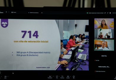Indira Vizcaíno e integrantes de Fundación Teletón revisan detalles finales para la inauguración del CRIT Colima