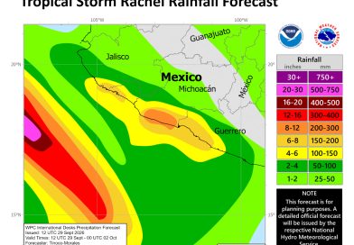 🌀 Pronóstico de lluvias asociadas a TT Rachel29-09-2026 | 14:00 h.