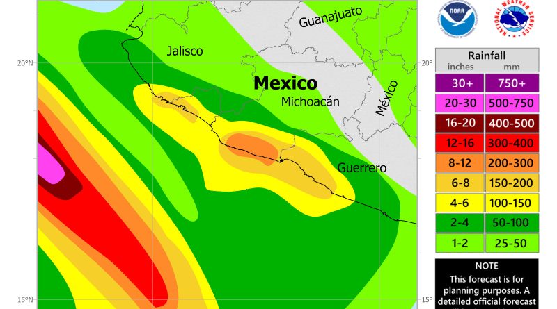 🌀 Pronóstico de lluvias asociadas a TT Rachel29-09-2026 | 14:00 h.