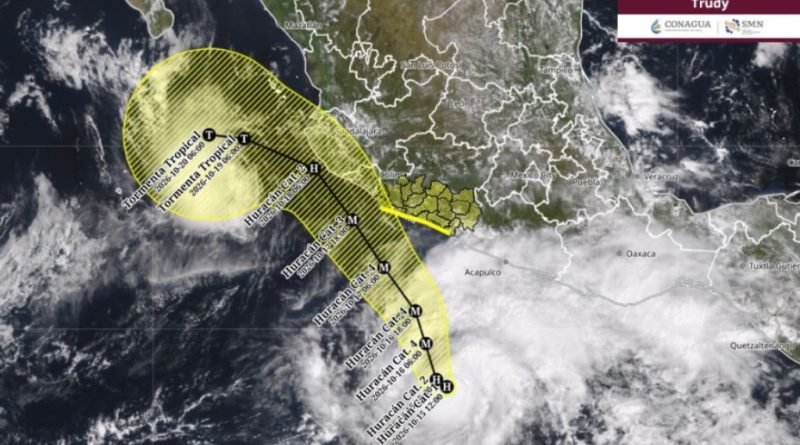 UEPCyB Colima mantiene vigilancia constante ante la evolución del huracán «Trudy»