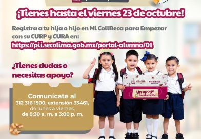 Indira Vizcaíno amplía hasta el 23 de octubre  plazo para registrará niñas y niños de preescolar a Mi ColiBeca para Empezar