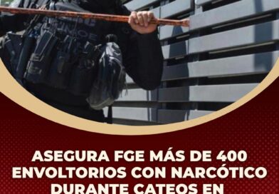 Asegura FGE más de 400 envoltorios con narcóticodurante cateos en cinco municipios